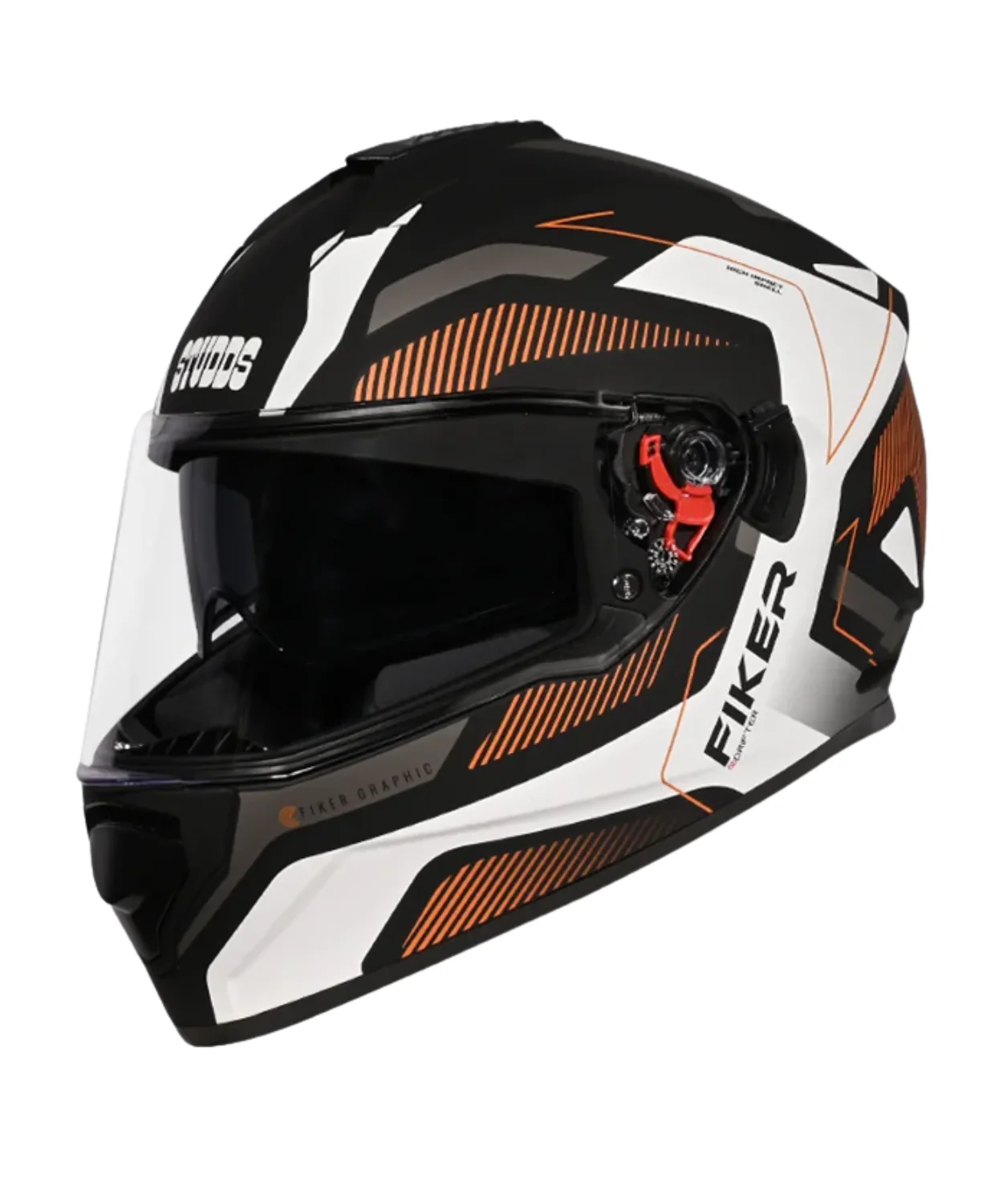 Studds Drifter D5 Fiker Decor Graphics Helmet - Matt Black Brown N11 - Image 3