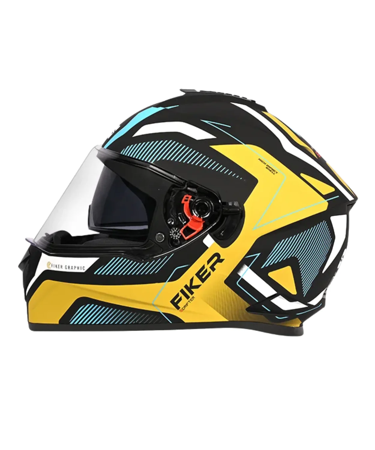 Studds Drifter D5 Fiker Decor Graphics Helmet - Matt Black Golden N12