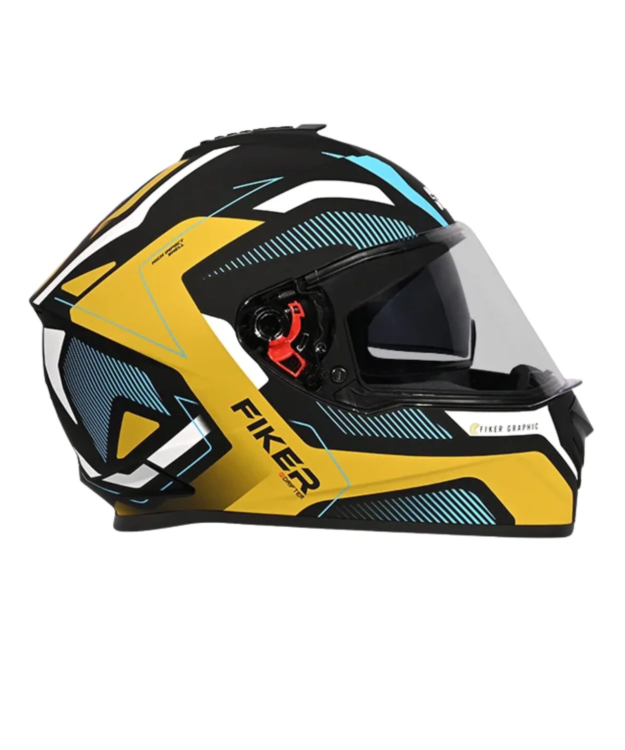 Studds Drifter D5 Fiker Decor Graphics Helmet - Matt Black Golden N12 - Image 2