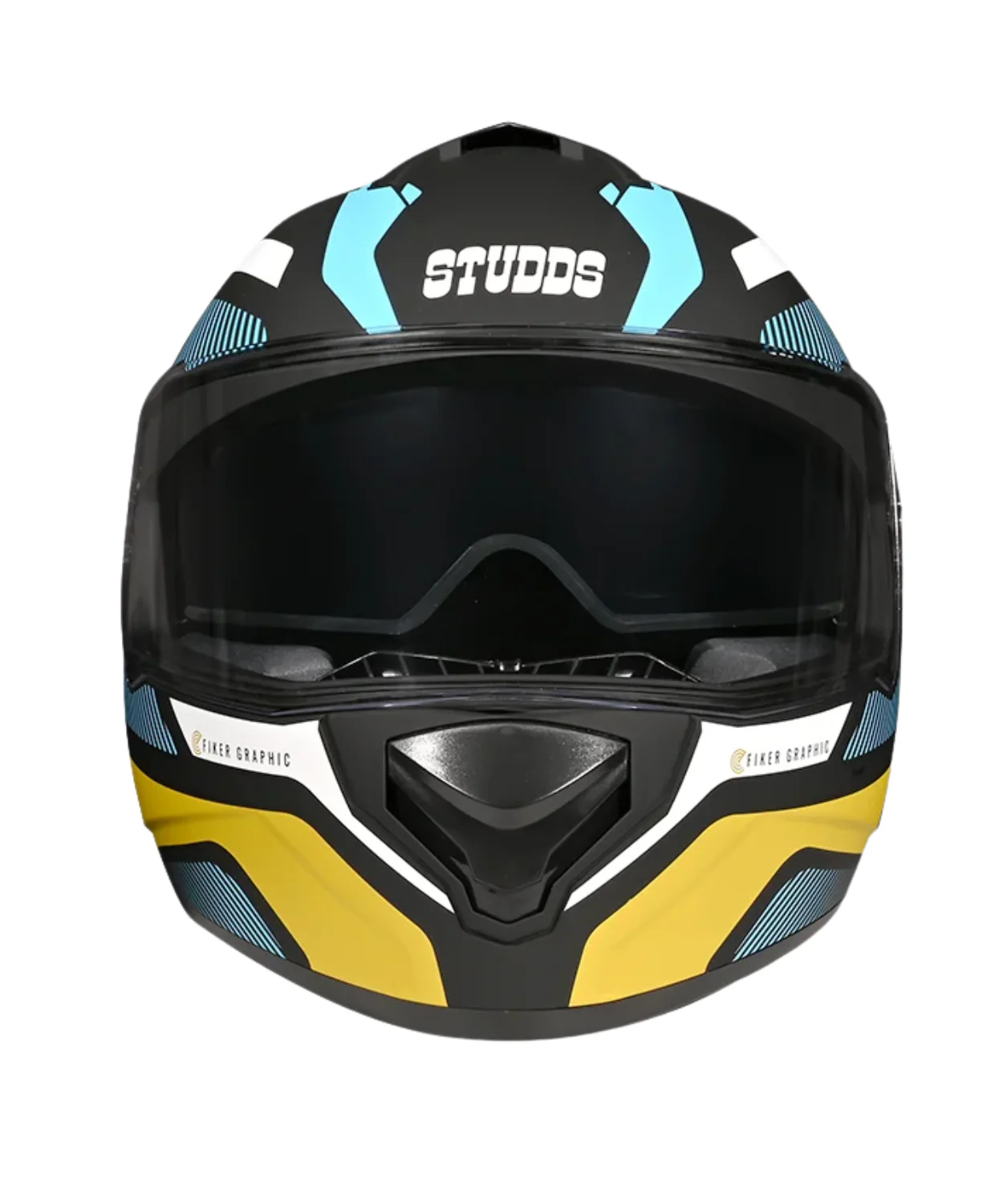 Studds Drifter D5 Fiker Decor Graphics Helmet - Matt Black Golden N12 - Image 4