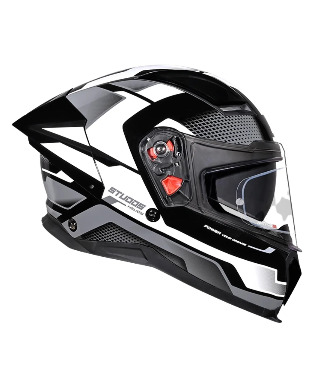 Studds Helios D1 Asphalt Decor Graphics Helmet - Gloss Black Grey N4 - Image 2