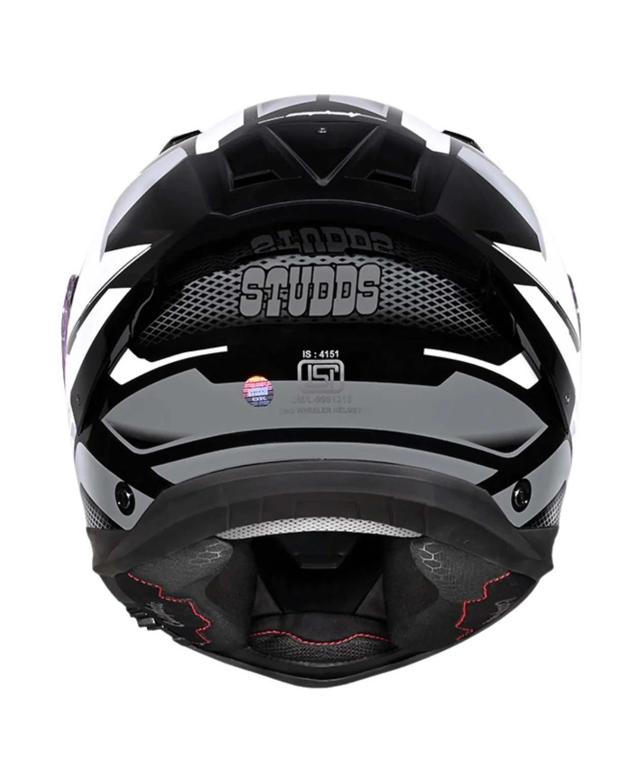 Studds Helios D1 Asphalt Decor Graphics Helmet - Gloss Black Grey N4 - Image 5