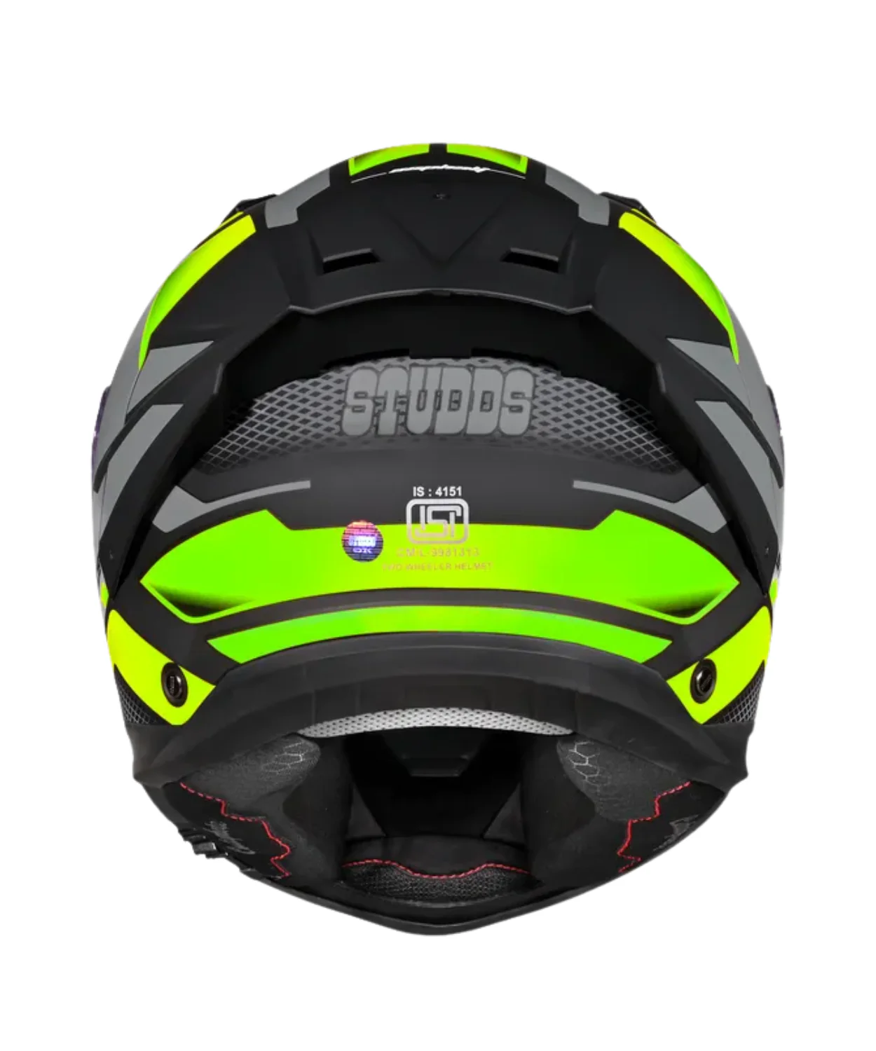 Studds Helios D1 Asphalt Decor Graphics Helmet - Matt Black Green N3 - Image 5