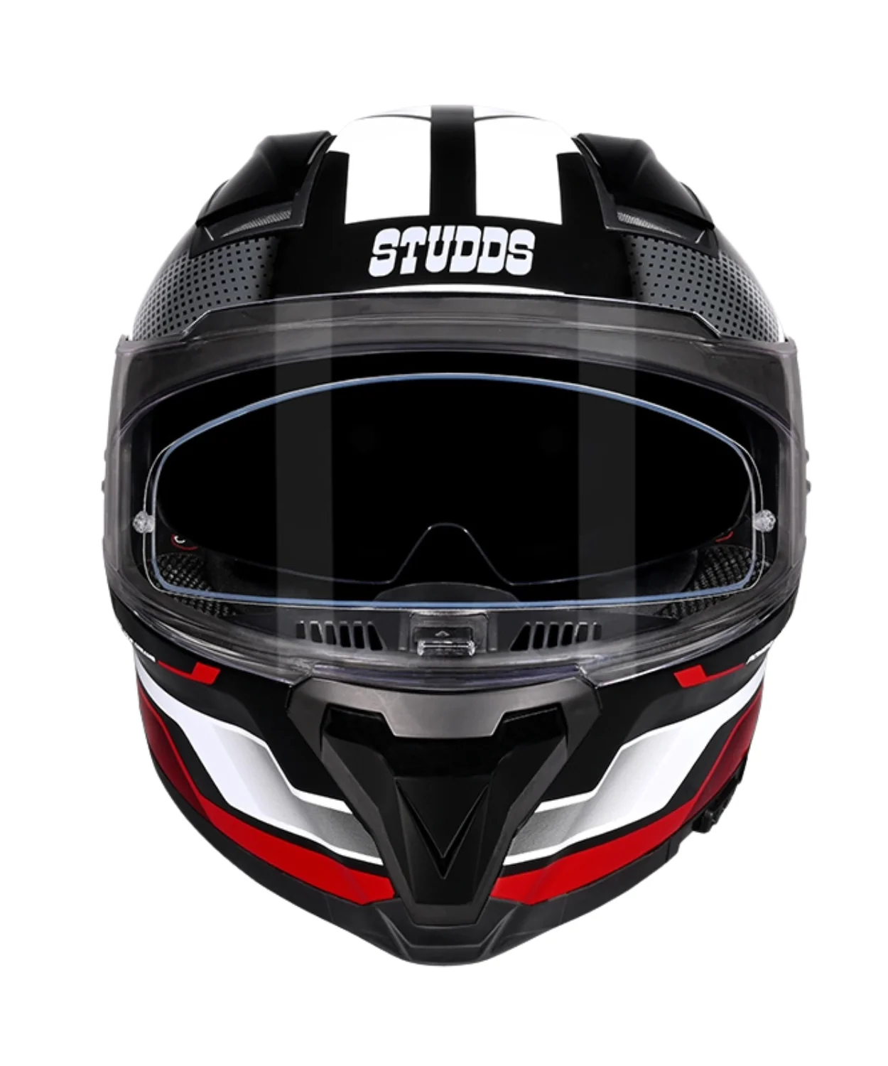 Studds Helios D1 Asphalt Decor Graphics Helmet - Gloss Black Red N2 - Image 3