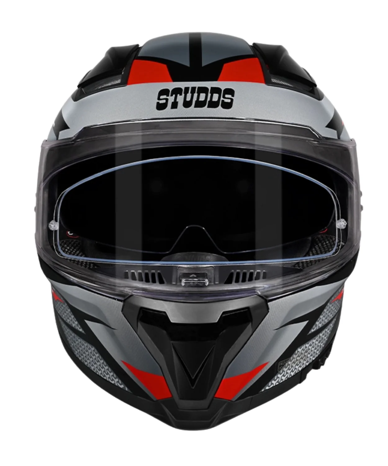 Studds Helios D2 Circuit Decor Graphics Helmet - Gloss Black Red N2 - Image 4