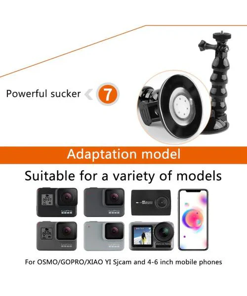 Suction Cup Flex Jaw Mount for Go Pro and Mobile - Image 8