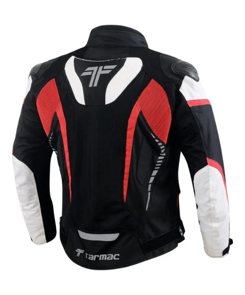 Tarmac Corsa Riding Jacket with Level 2 SAFE TECH protectors - Black White Red - Image 3
