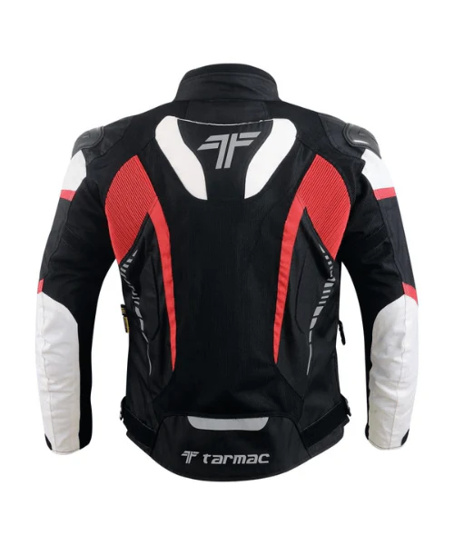 Tarmac Corsa Riding Jacket with Level 2 SAFE TECH protectors - Black White Red - Image 4
