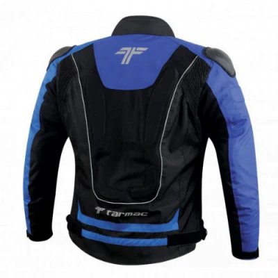 Tarmac One III Level 2 Riding Jacket with Safe Tech Chest Protectors - Black Blue - Image 3