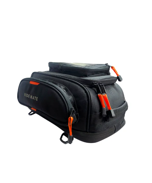 Tryka Gears Ride Mate 2.0 (25 Ltrs) Magnetic Tank Bag - Black Orange - Image 5