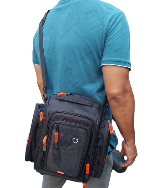 Tryka Gears Ride Mate 2.0 (25 Ltrs) Magnetic Tank Bag - Black Orange - Image 7