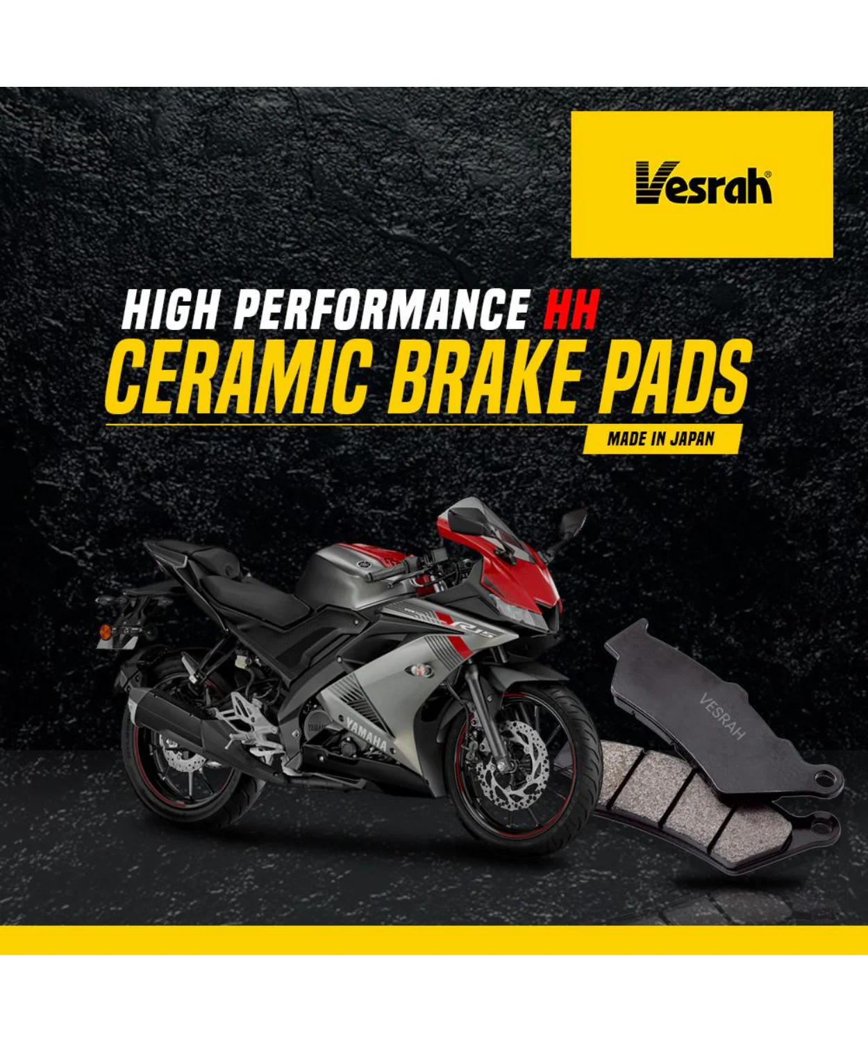 Vesrah Ceramic Brake Pads for Yamaha R15 V3 - Image 2