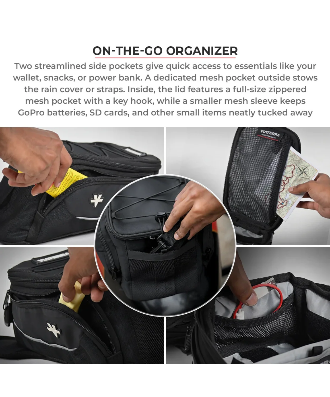Viaterra Ace Magnetic Tank Bag - Black - Image 11