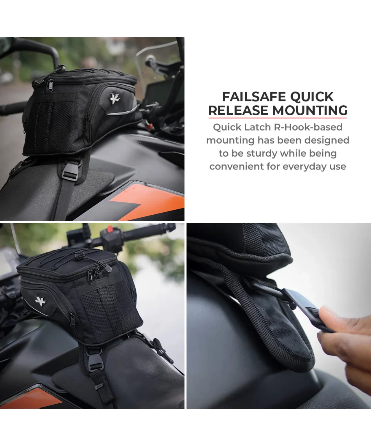 Viaterra Ace Non Magnetic Tank Bag - Black - Image 4