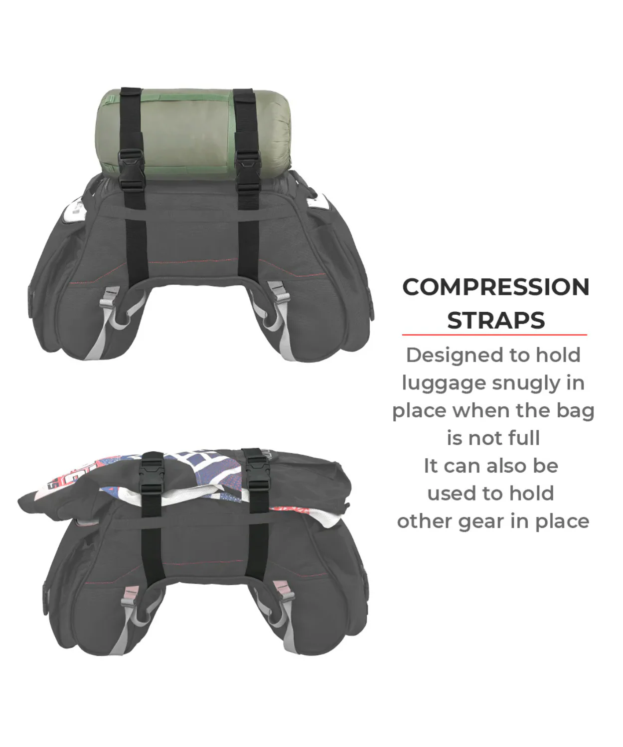 Viaterra Claw Mini Univarsal Non Waterproof Motorcycle Tailbag - Black - Image 3
