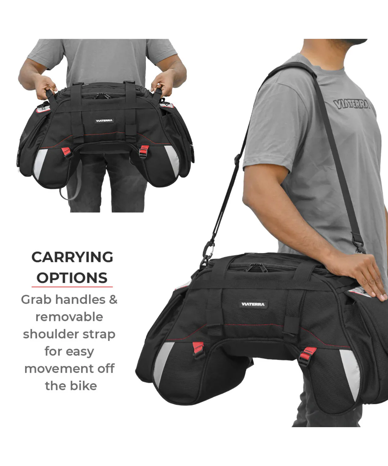 Viaterra Claw Mini Univarsal Non Waterproof Motorcycle Tailbag - Black - Image 5