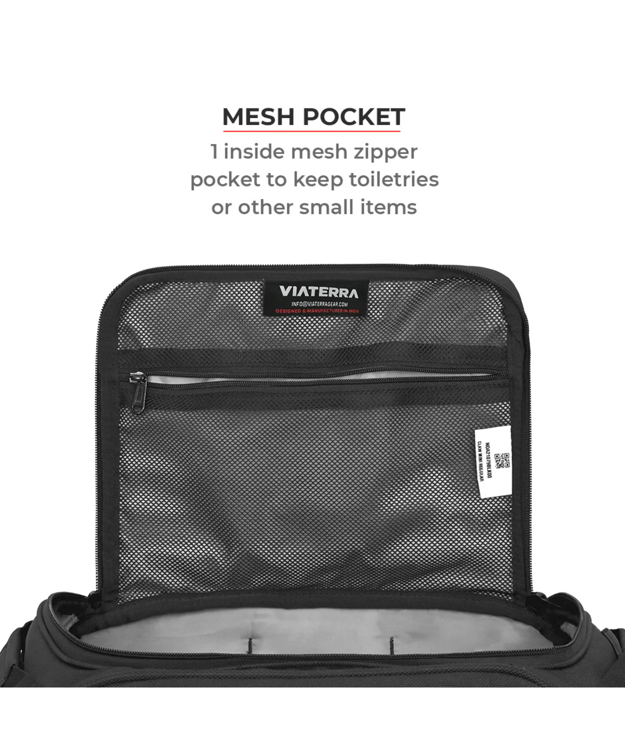 Viaterra Claw Mini Univarsal Non Waterproof Motorcycle Tailbag - Black - Image 9