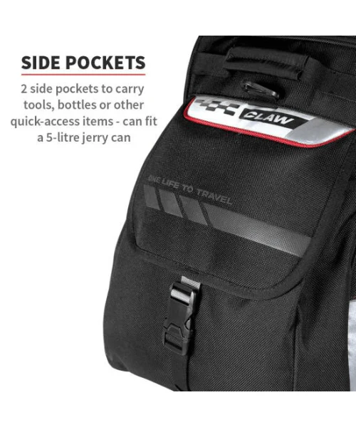 Viaterra Claw Universal Non Waterproof Motorcycle Tailbag - Black - Image 11