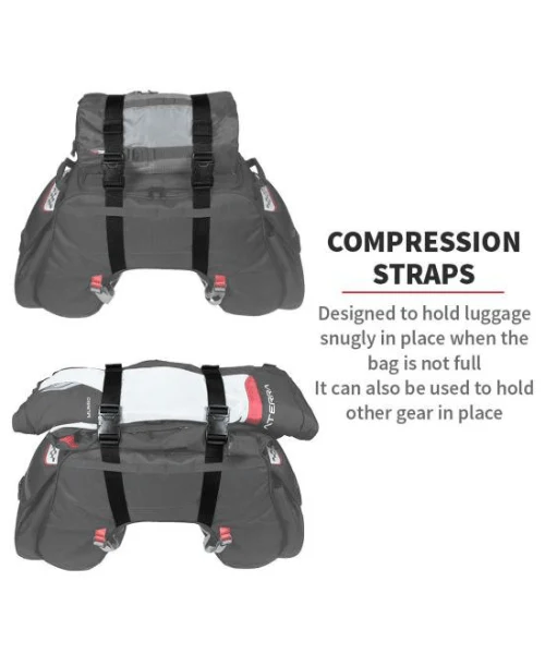 Viaterra Claw Universal Non Waterproof Motorcycle Tailbag - Black - Image 12