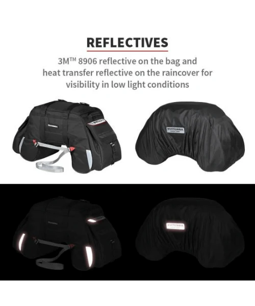 Viaterra Claw Universal Non Waterproof Motorcycle Tailbag - Black - Image 3