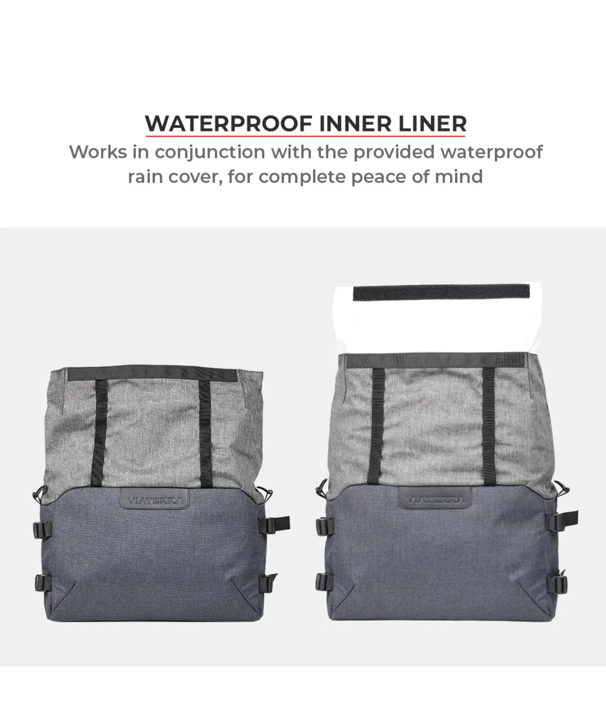 Viaterra DownTown 19L Saddle Bags without Saddle Rack for Triumph Speed 400 - Image 3