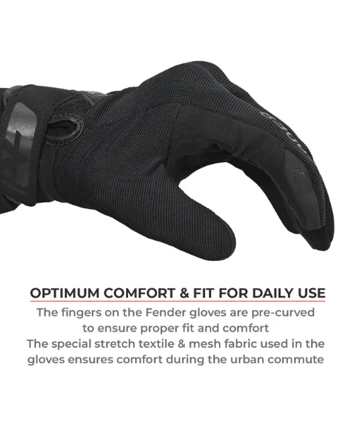 Viaterra Fender Daily Use Motorcycle Gloves - Florescent Green - Image 4