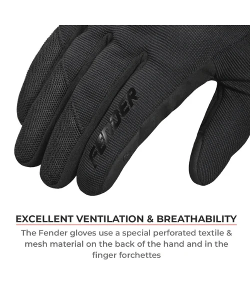 Viaterra Fender Daily Use Motorcycle Gloves - Florescent Green - Image 6