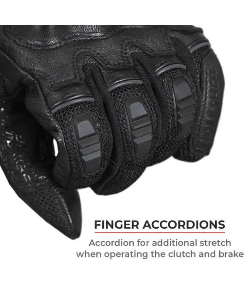 Viaterra Holeshot Summer Mesh Hybrid Gloves - Black - Image 11