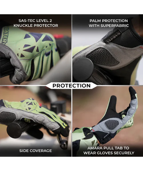 Viaterra Roost V2 Offroad Motorcycle Gloves - Grey - Image 4