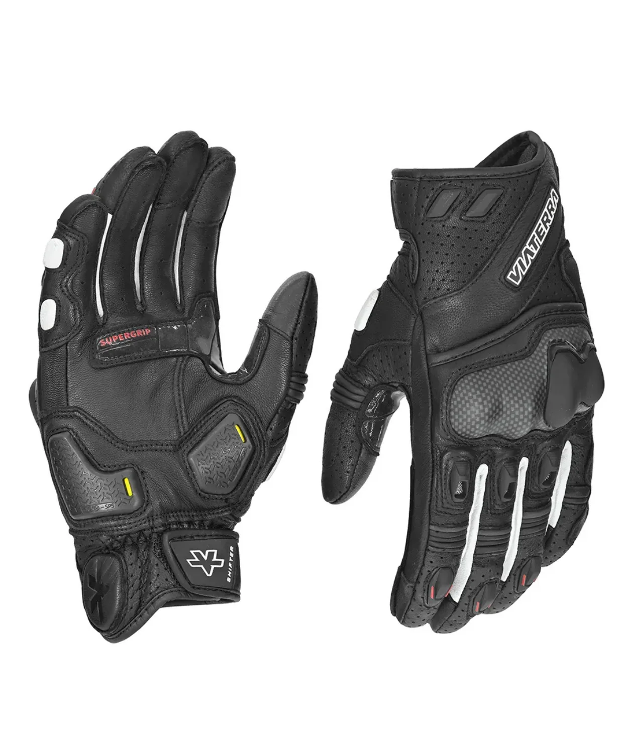 Viaterra Shifter Short Motorcycle Riding Gloves - Black