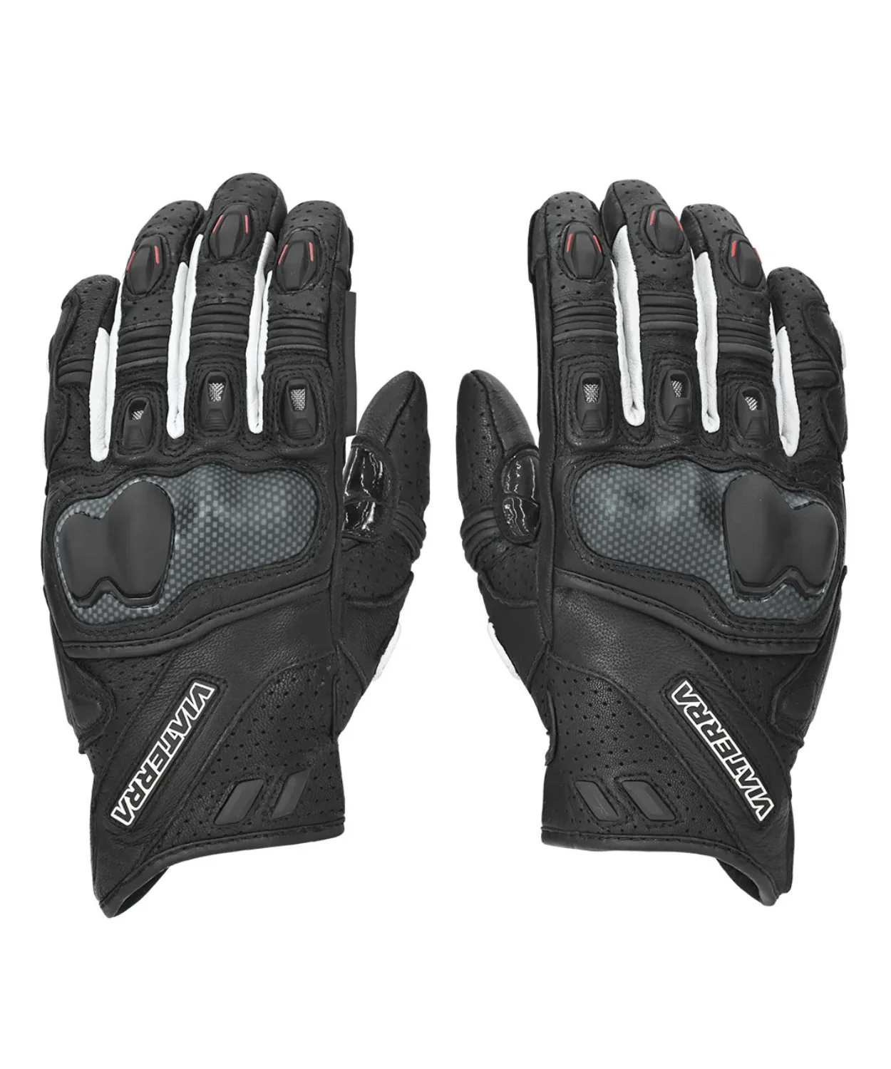 Viaterra Shifter Short Motorcycle Riding Gloves - Black - Image 8