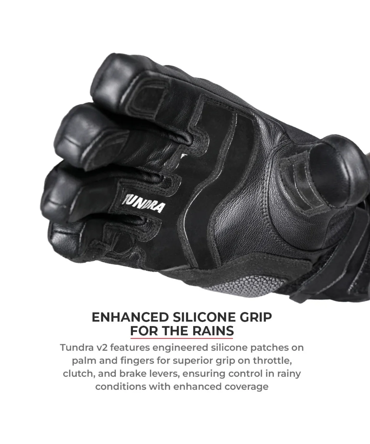 Viaterra Tundra V3 Waterproof / Winter Motorcycle Gloves - Black - Image 15