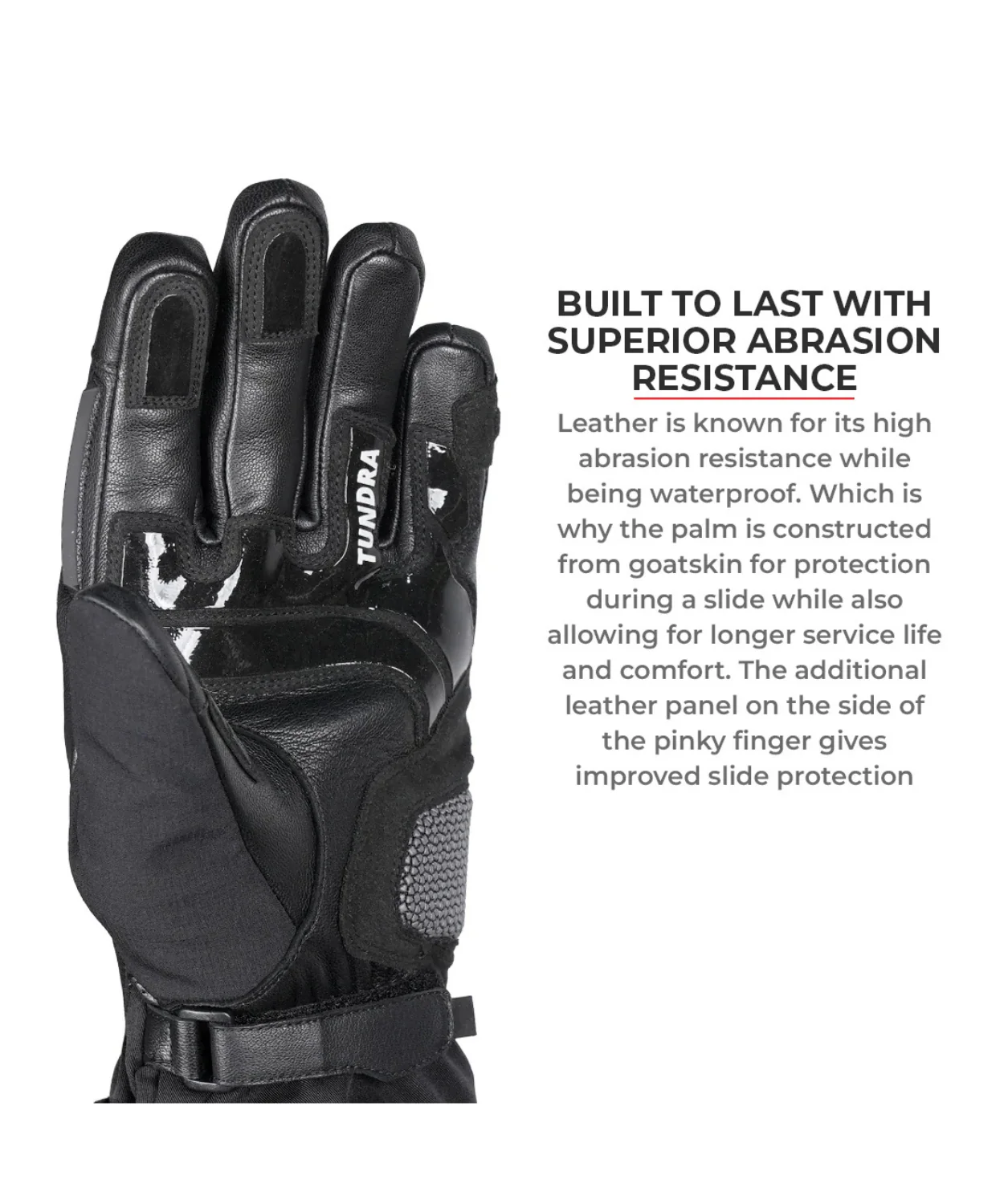 Viaterra Tundra V3 Waterproof / Winter Motorcycle Gloves - Black - Image 5