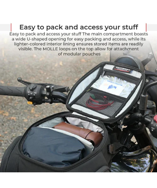 Viaterra Viper Pro Motorcycle Non Magnetic Tank Bag - Universal - Image 6