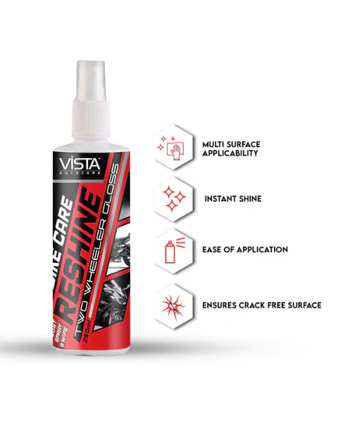 Vista Reshine Two Wheeler Gloss - 250 ml - Image 3