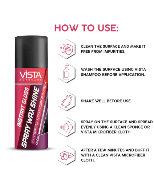 Vista Spray Wax Shine - 150ml - Image 2