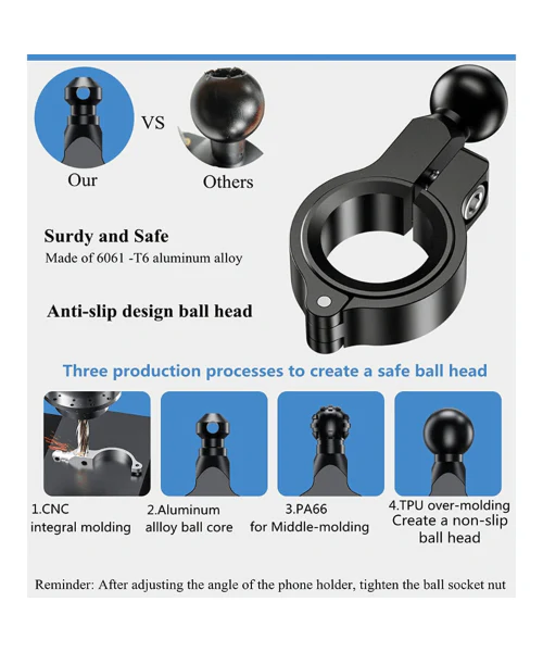 Yellowfin 17 MM Handle Bar Ball Buckle - Fixed Type - Image 6