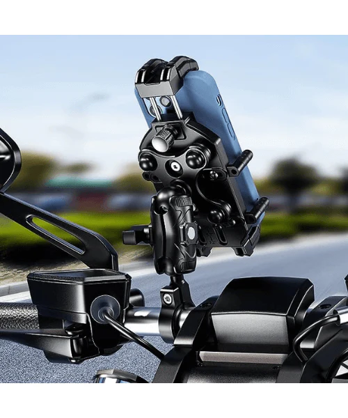 Yellowfin Anti-Shake Motorcycle Mobile Damper Holder Bike Mount without Charger - M26-C1 Pro Handlebar - Image 4