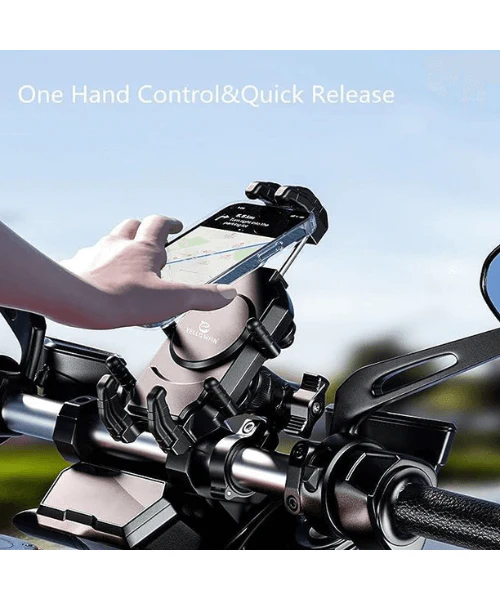Yellowfin Anti-Shake Motorcycle Mobile Damper Holder Bike Mount without Charger - M26-C1 Pro Handlebar - Image 5
