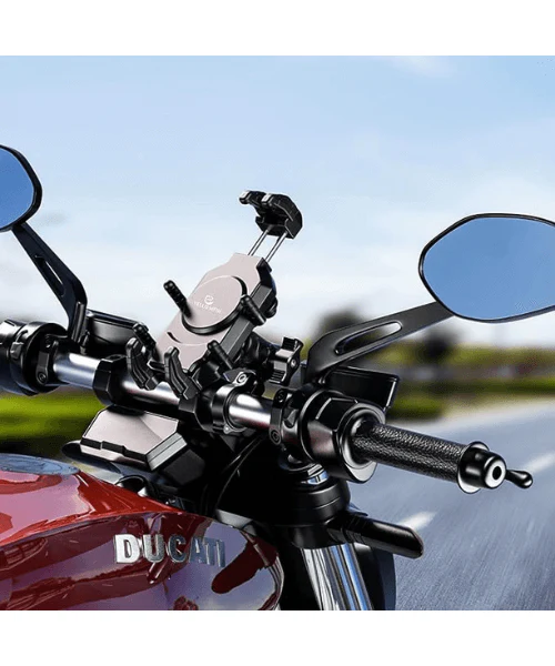 Yellowfin Anti-Shake Motorcycle Mobile Damper Holder Bike Mount without Charger - M26-C1 Pro Handlebar - Image 6