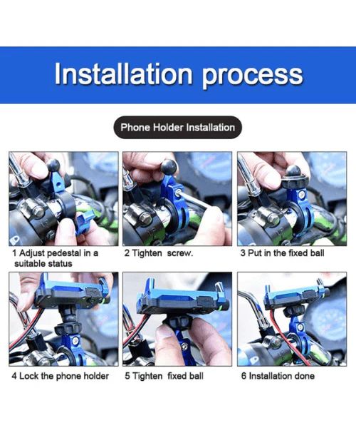 Yellowfin Claw Grip Aluminium Mobile Phone Holder Mount with 360 Rotation - M7 Blue - Image 4