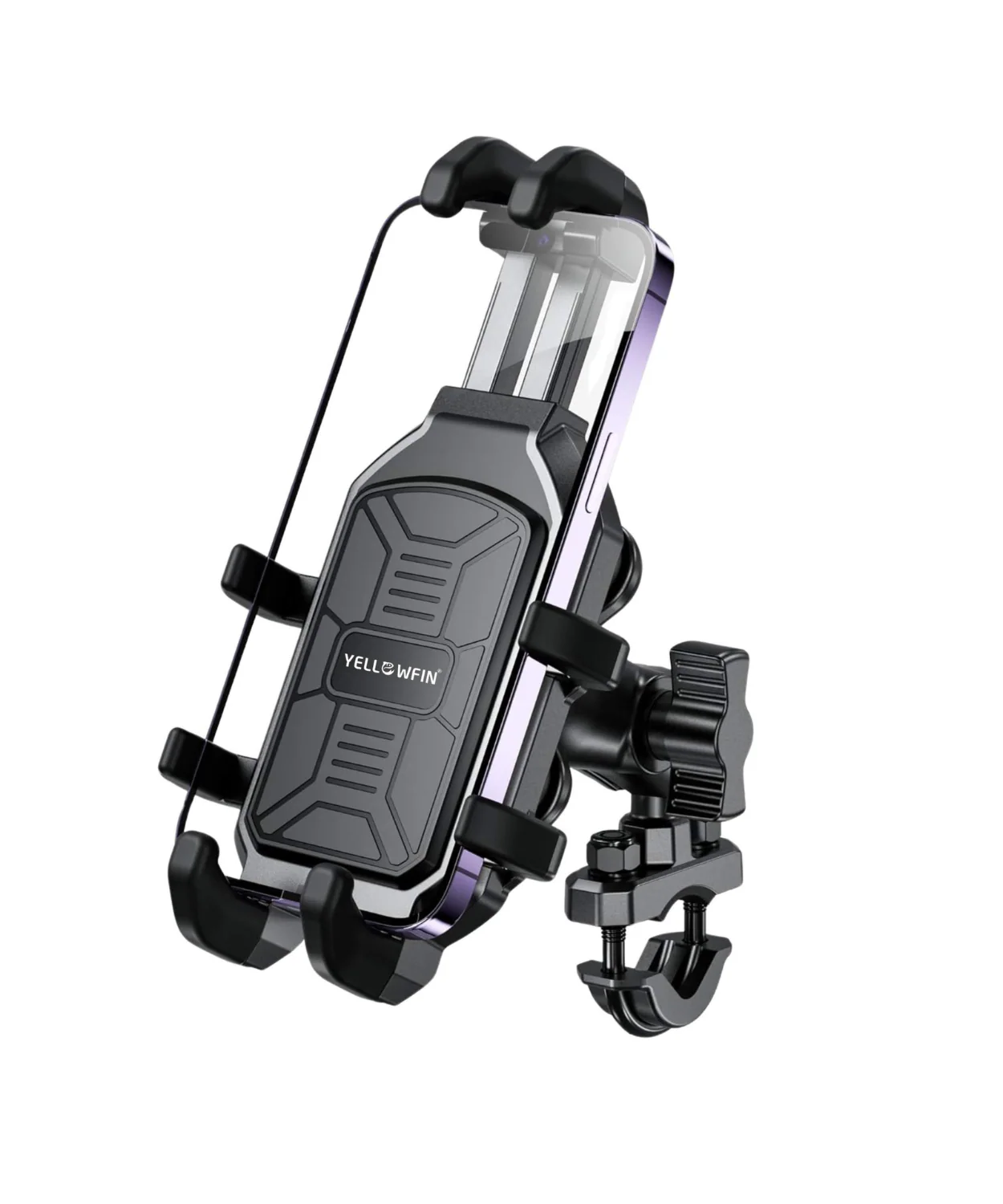 Yellowfin Claw Grip Bike Mobile Holder with Vibration Dampner - BKW-2IN1
