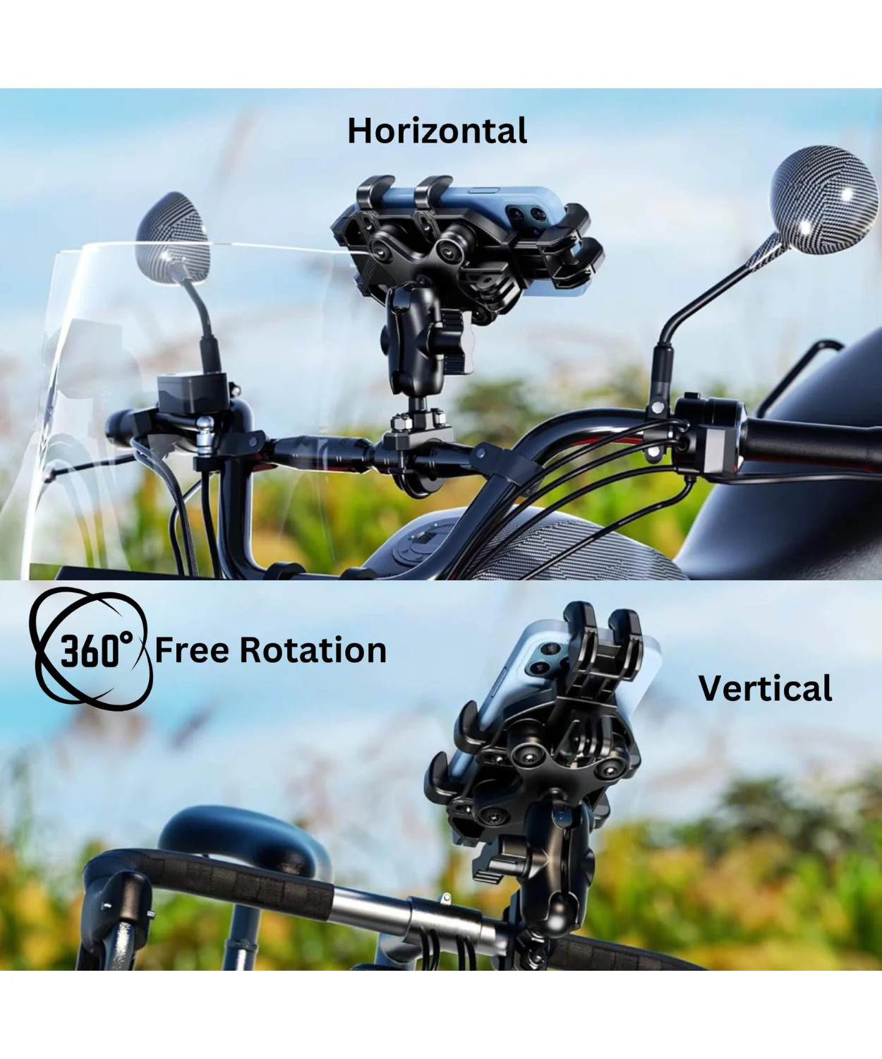 Yellowfin Claw Grip Bike Mobile Holder with Vibration Dampner - BKW-2IN1 - Image 4