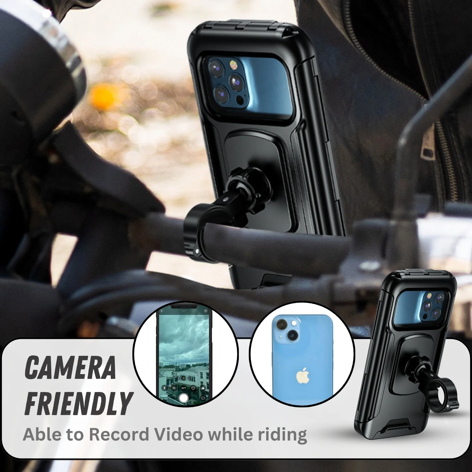 Yellowfin Fully Waterproof Handlebar Mobile Phone Holder without Charger - M18L-B1 Handlebar - Image 3