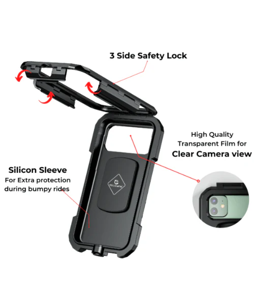 Yellowfin Fully Waterproof Mirror Mount Mobile Phone Holder without Charger - M18L-B2 Mirror Mount - Image 3