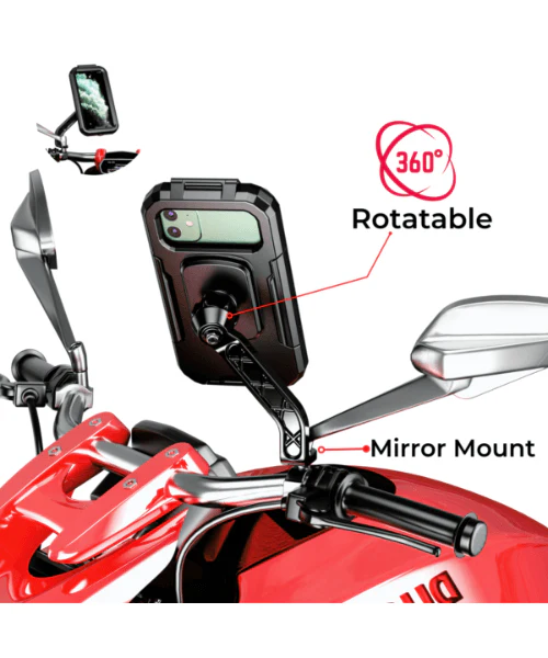 Yellowfin Fully Waterproof Mirror Mount Mobile Phone Holder without Charger - M18L-B2 Mirror Mount - Image 5