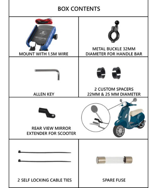 Yellowfin Jaw-grip Fast QC 3.0 Mobile Holder with charger for Bikes & Scooters - M8 Grey - Image 3