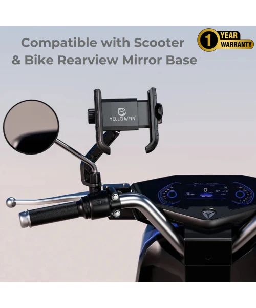 Yellowfin Quick Release Jaw Grip Mobile Phone Mount Holder with 360¬? Rotation for Motorcycle - BKW-2 - Image 5