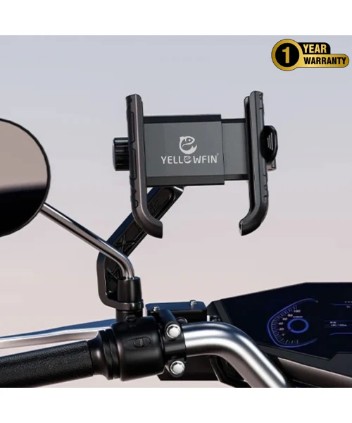 Yellowfin Quick Release Jaw Grip Mobile Phone Mount Holder with 360¬? Rotation for Motorcycle - BKW-2 - Image 6
