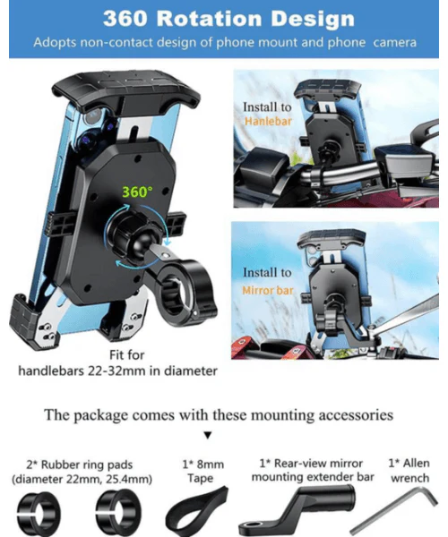 Yellowfin Y-Grip Bike Phone Holder Mount - M14-C1 Fixed Buckle - Image 2